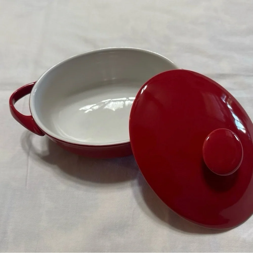 Crate&Barrel Cherry Red Casserole Dish